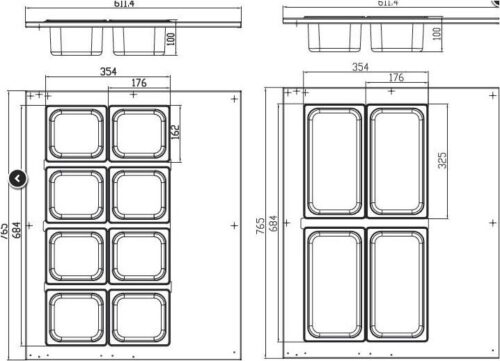 Lauapealne vitriin kaanega